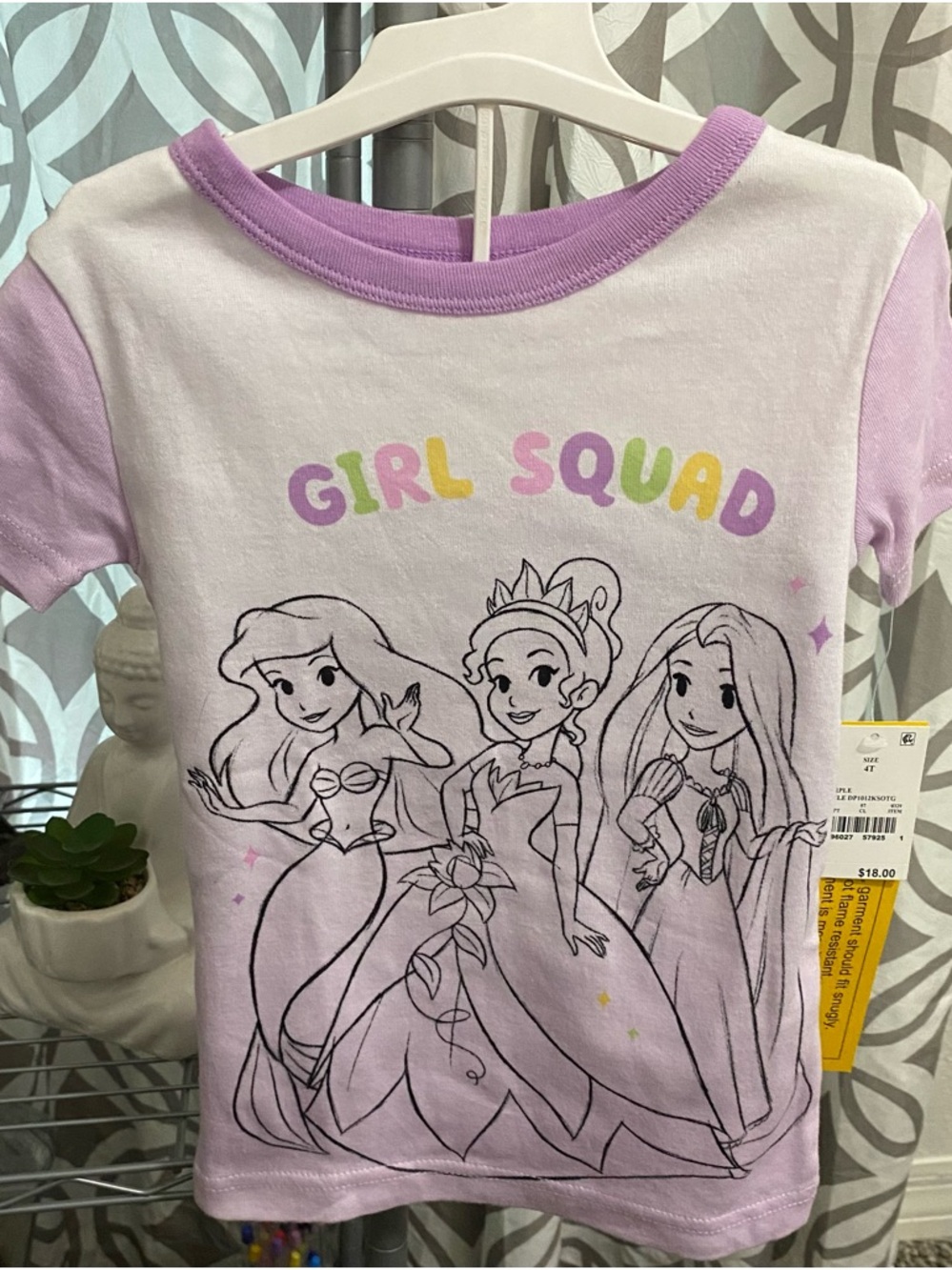 Disney Princess Girl Squad 2 Piece pajama set